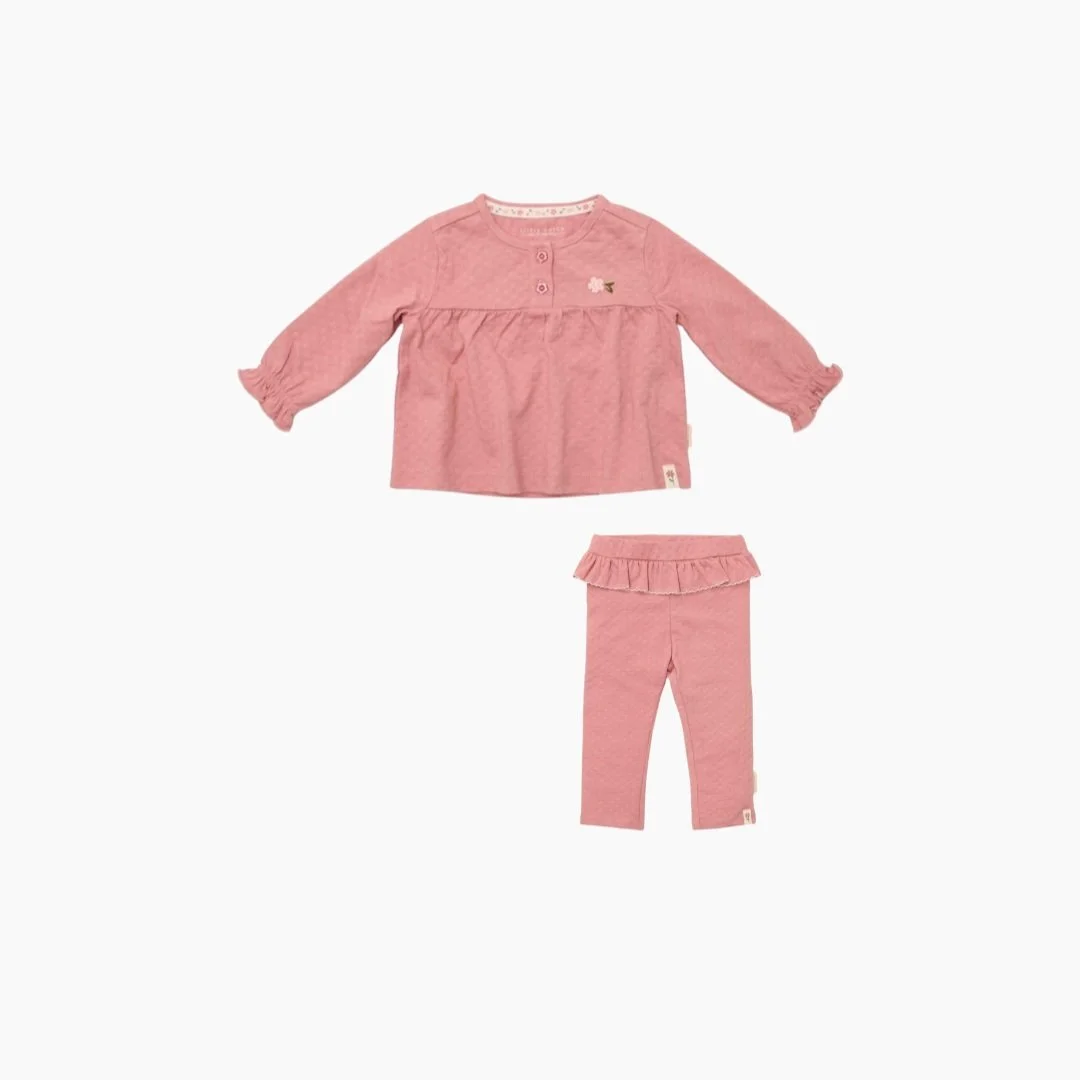 Conjunto blusa y pantalón rubor