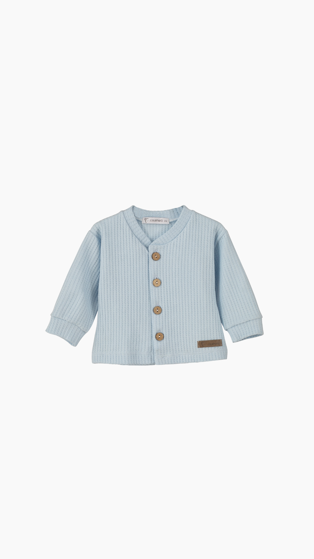 CHAQUETA CELESTE WAFFLE