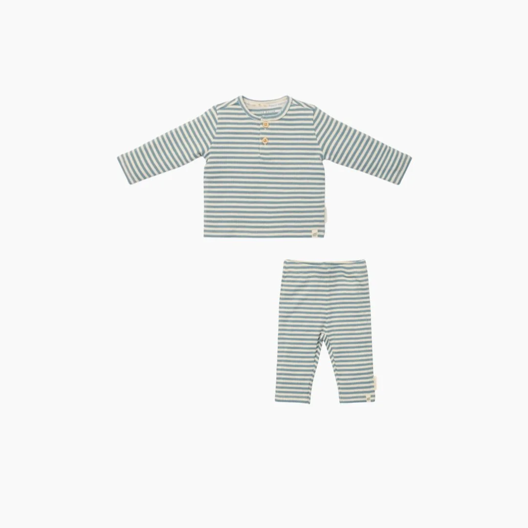 Conjunto Rayas azul