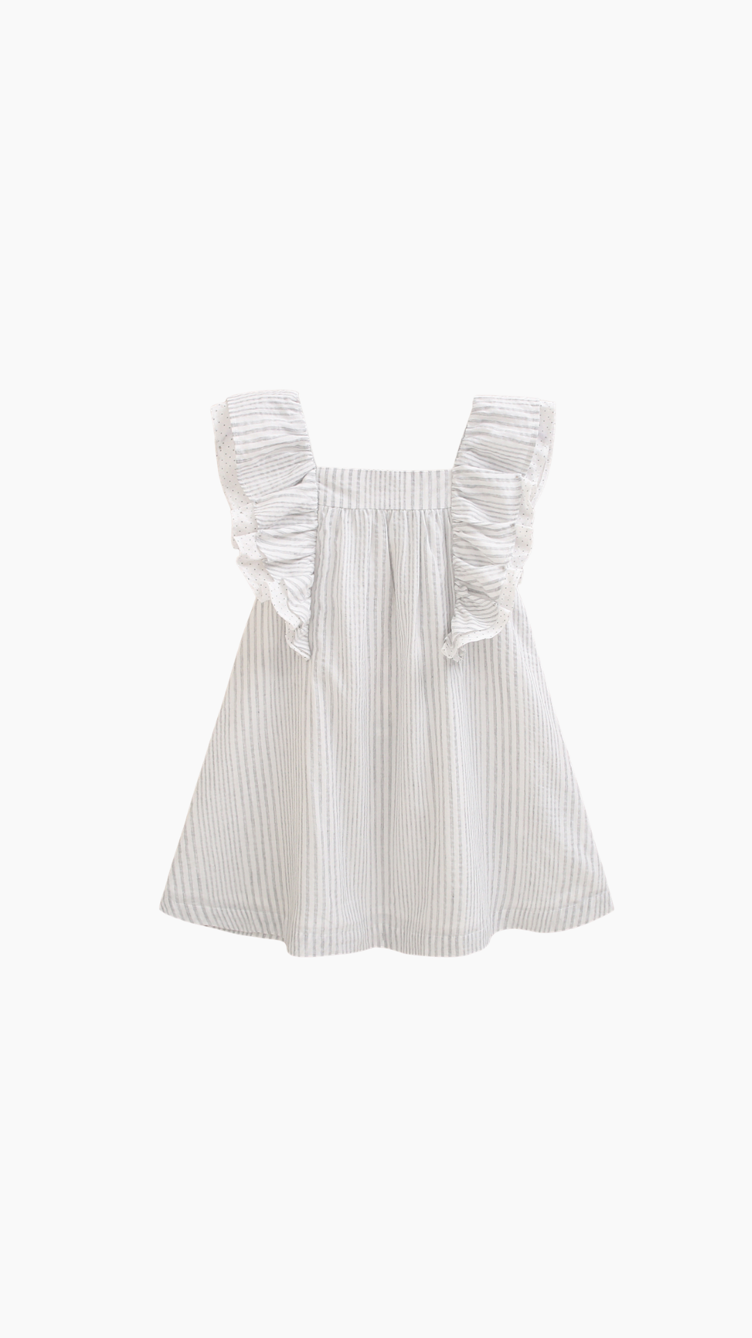 VESTIDO DE NIÑA rayas gris