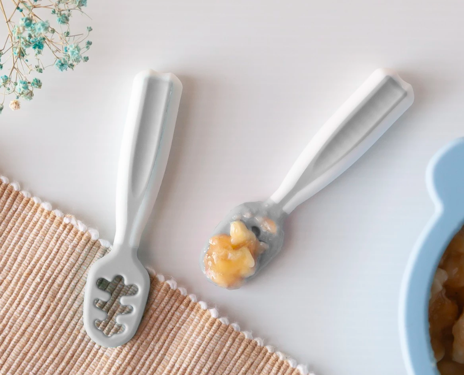 SET 2 PRECUCHARAS GRISES PARA BEBÉS