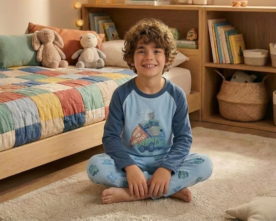 PIJAMA INFANTIL DOS PIEZAS "WOLF ON WHEELS"