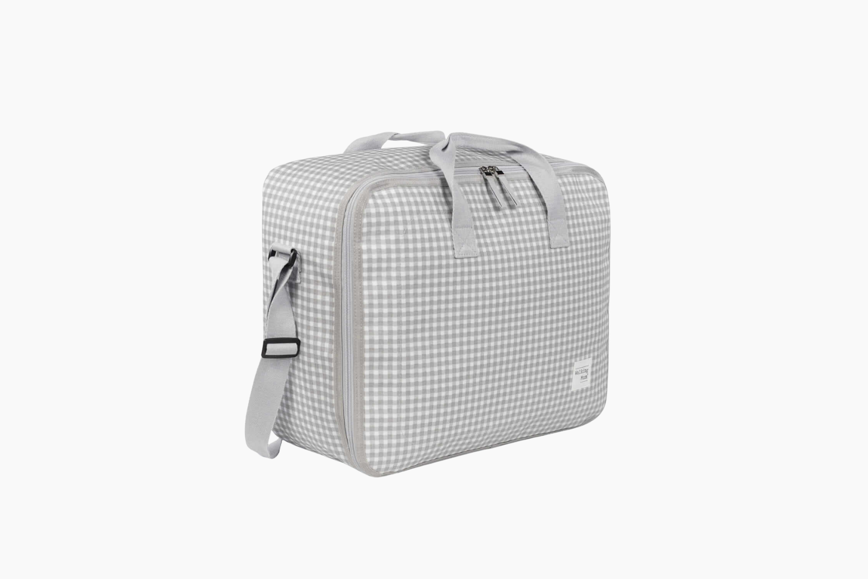 MALETA I LOVE VICHY GRIS
