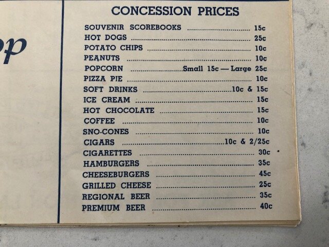 Concession prices.