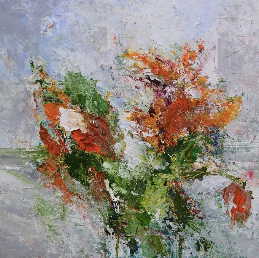 "Spring Flowers, Studio"
Oil on canvas
60cm x 60cm.
65cm x 65cm (Framed)
SOLD