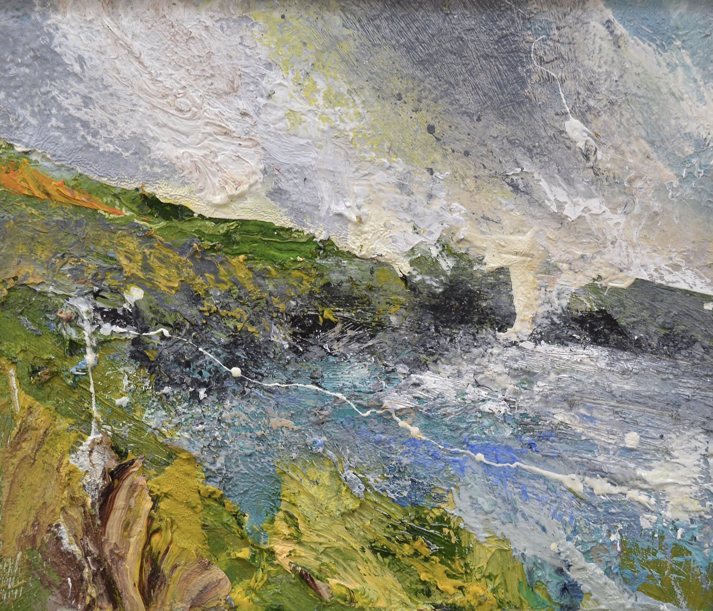 "Coastal Path, Towards Stockpole" oil on canvas 30cm x 35cm SOLD