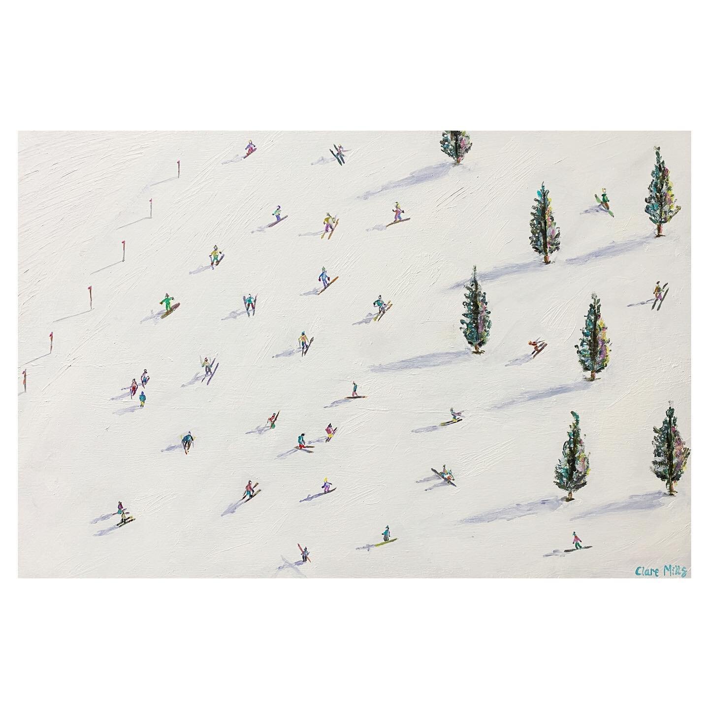Introducing S N O W S C A P E S&hellip;

I&rsquo;ve been cheating on the sea with another passion of mine - the mountains! 

A new collection of snow inspired work coming soon. 

This first piece is &ldquo;One Last Run&rdquo; inspired by late afterno