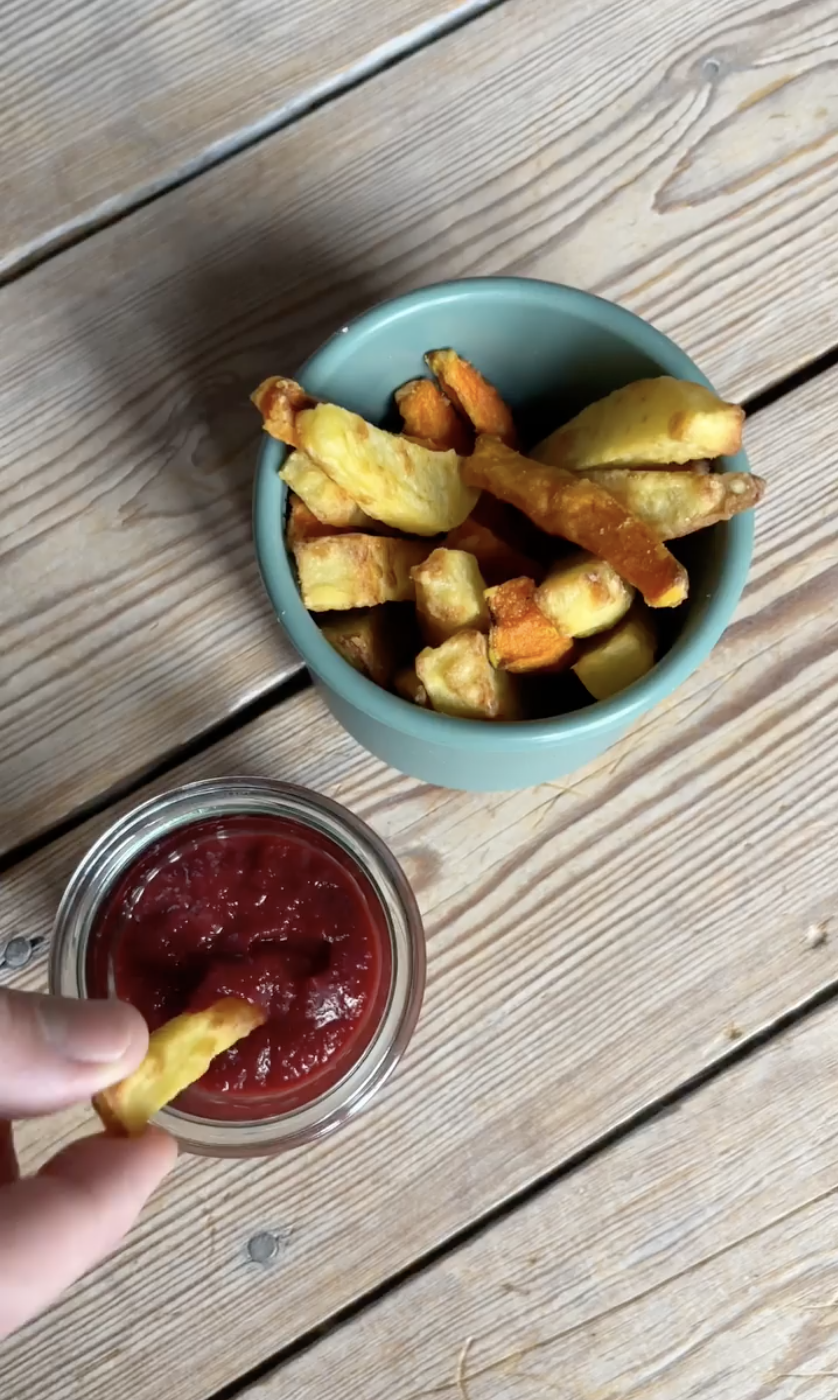 frites de légumes &amp; ketchup de betterave by Whookids