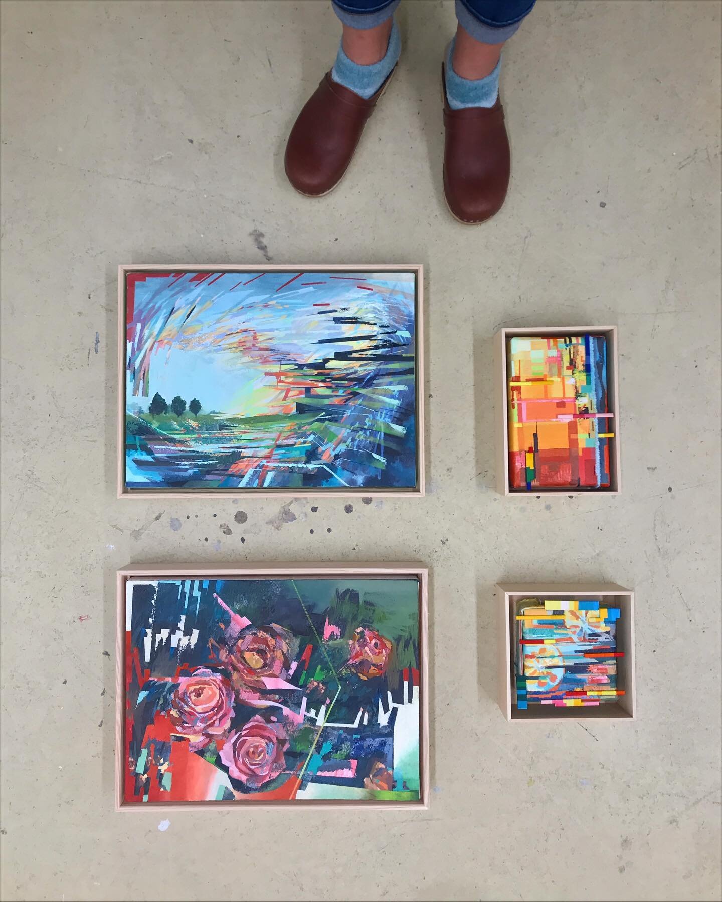 Framing and shipping these guys to @artandlightgallery today! I&rsquo;m so grateful to be a part of this gallery. They are great at what they do, kind and fun! Be sure to check them out! I&rsquo;ll post close-ups of these  works in a bit 😊