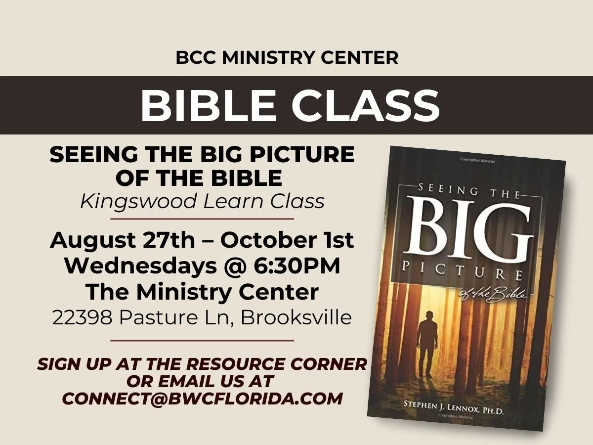 Seeing the BIG Picture of the Bible Class