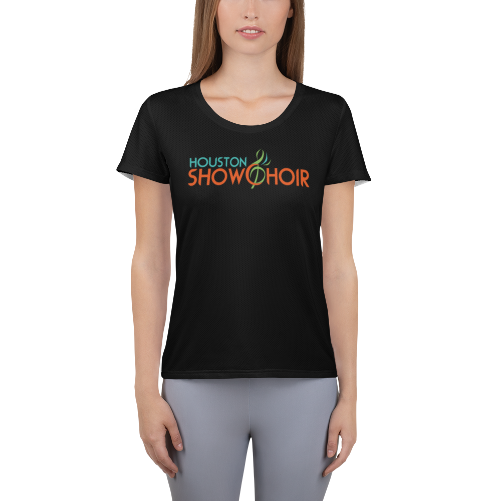 096. HSC + Women's Athletic T-shirt — Houston Show Choir
