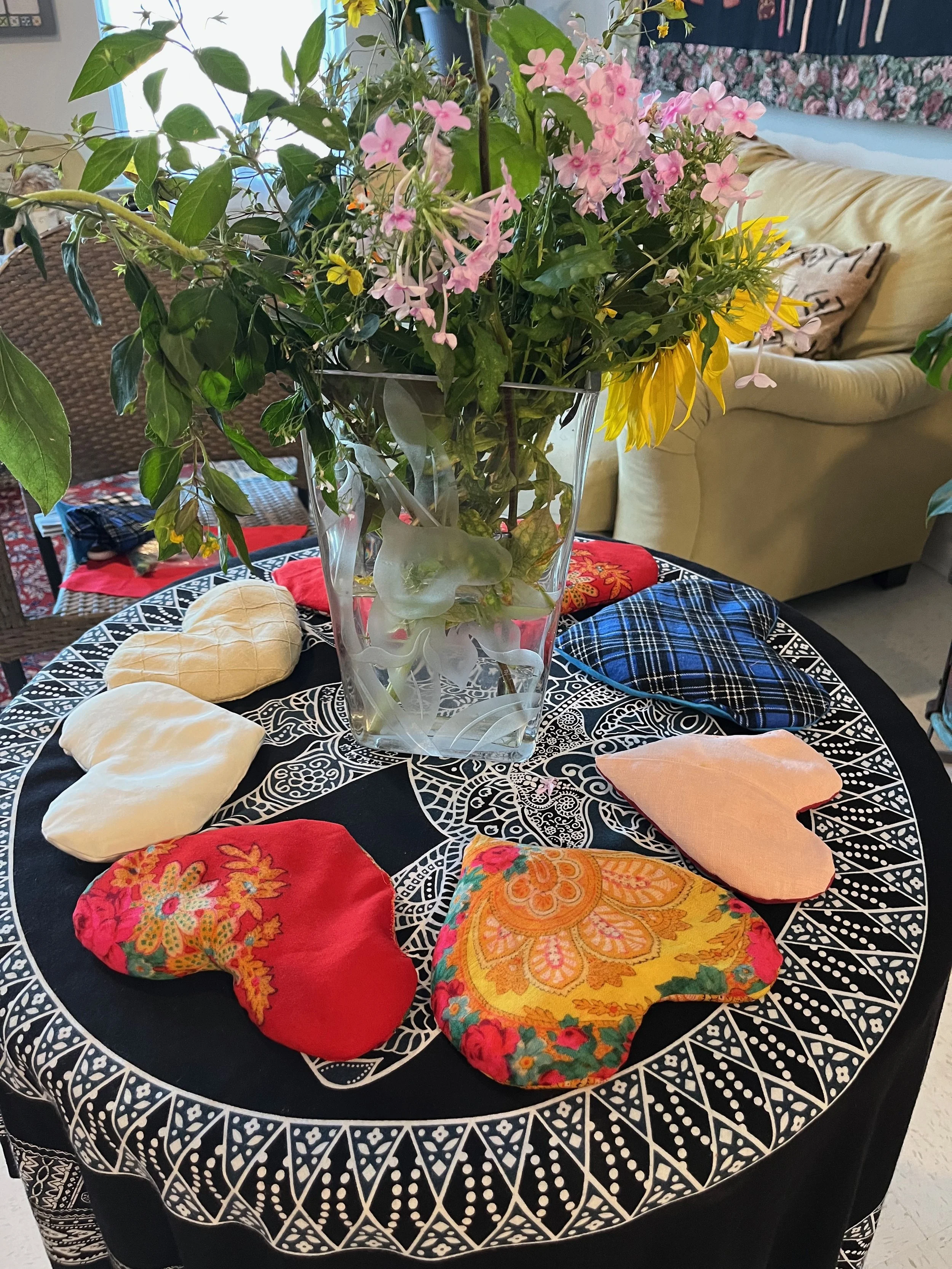 Heart shaped packs for the face and body