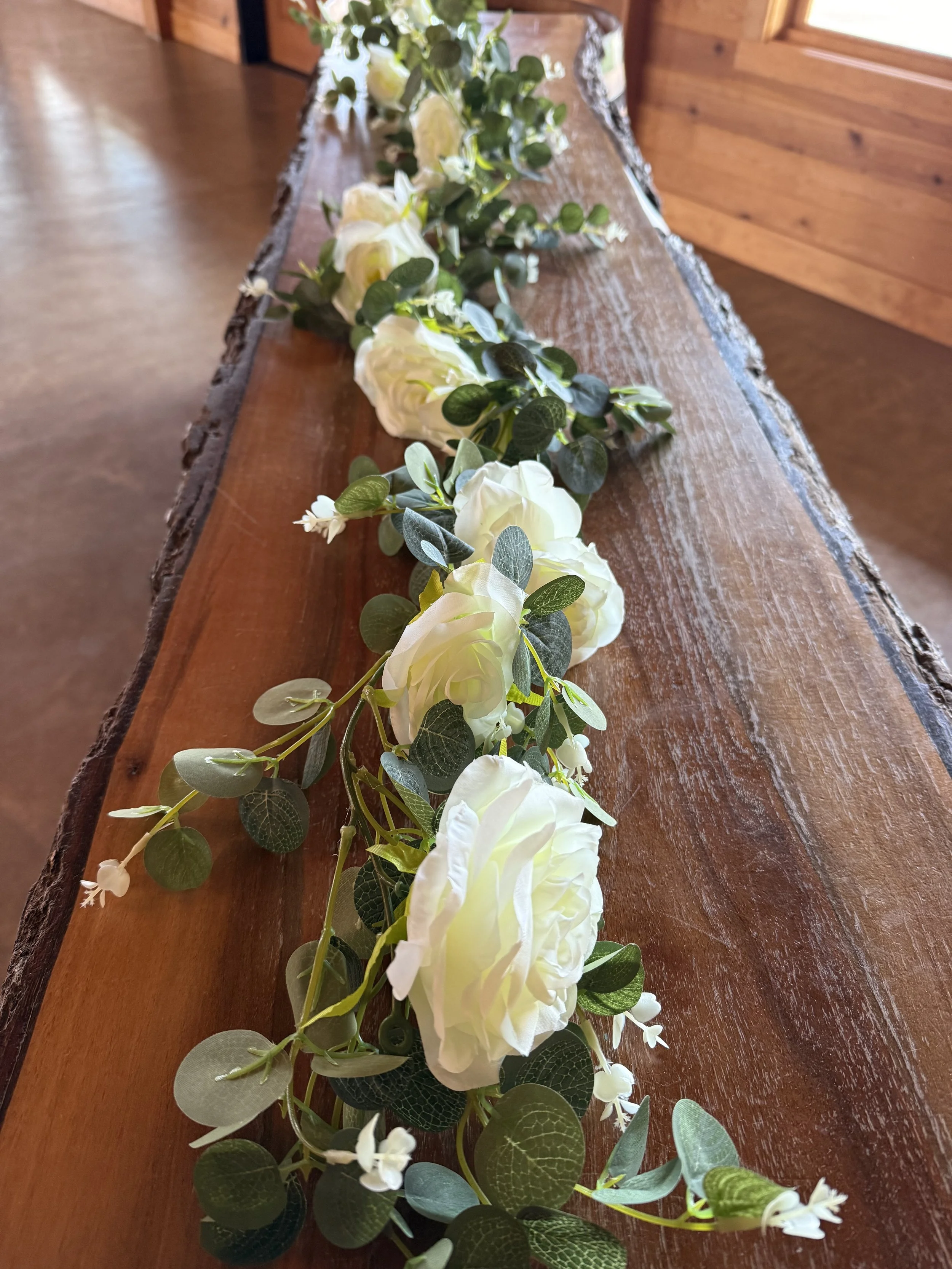 Greenery with Large White Floral
