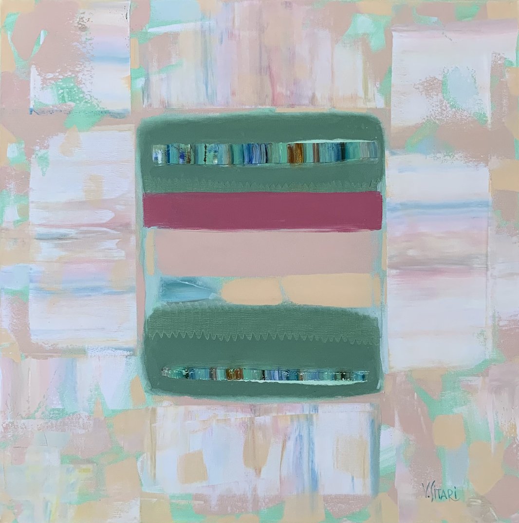 Cronica unei lumi- II, oil canvas, 60 x 60, 2024