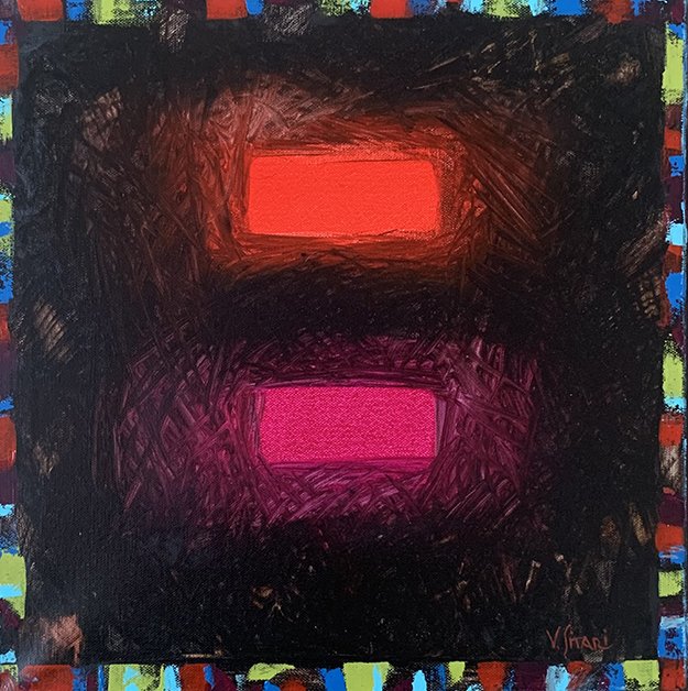 Cei dintii, oil canvas, 40 x 40, 2024