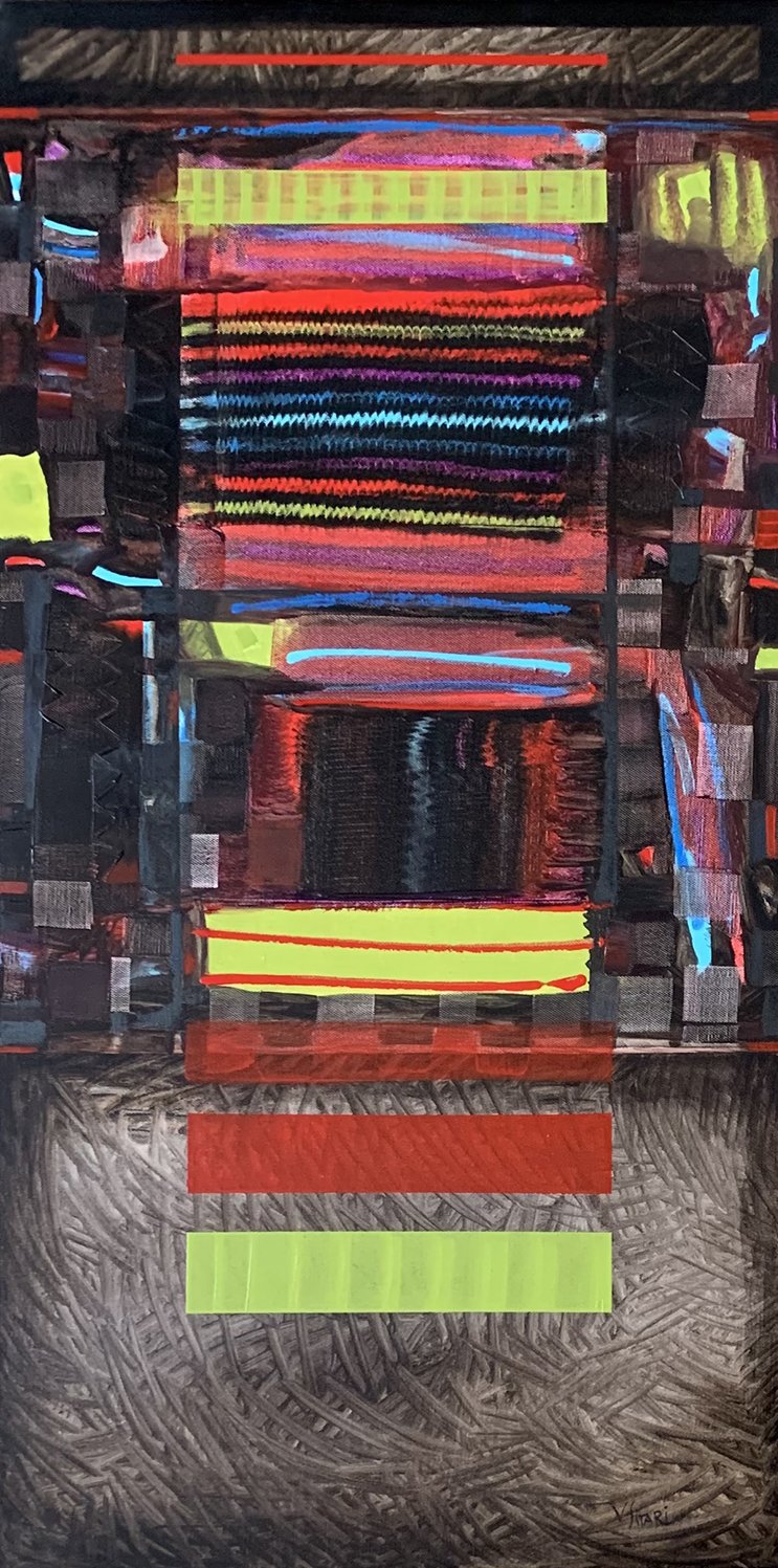Generatii-I, oil canvas, 100 x 50, 2024
