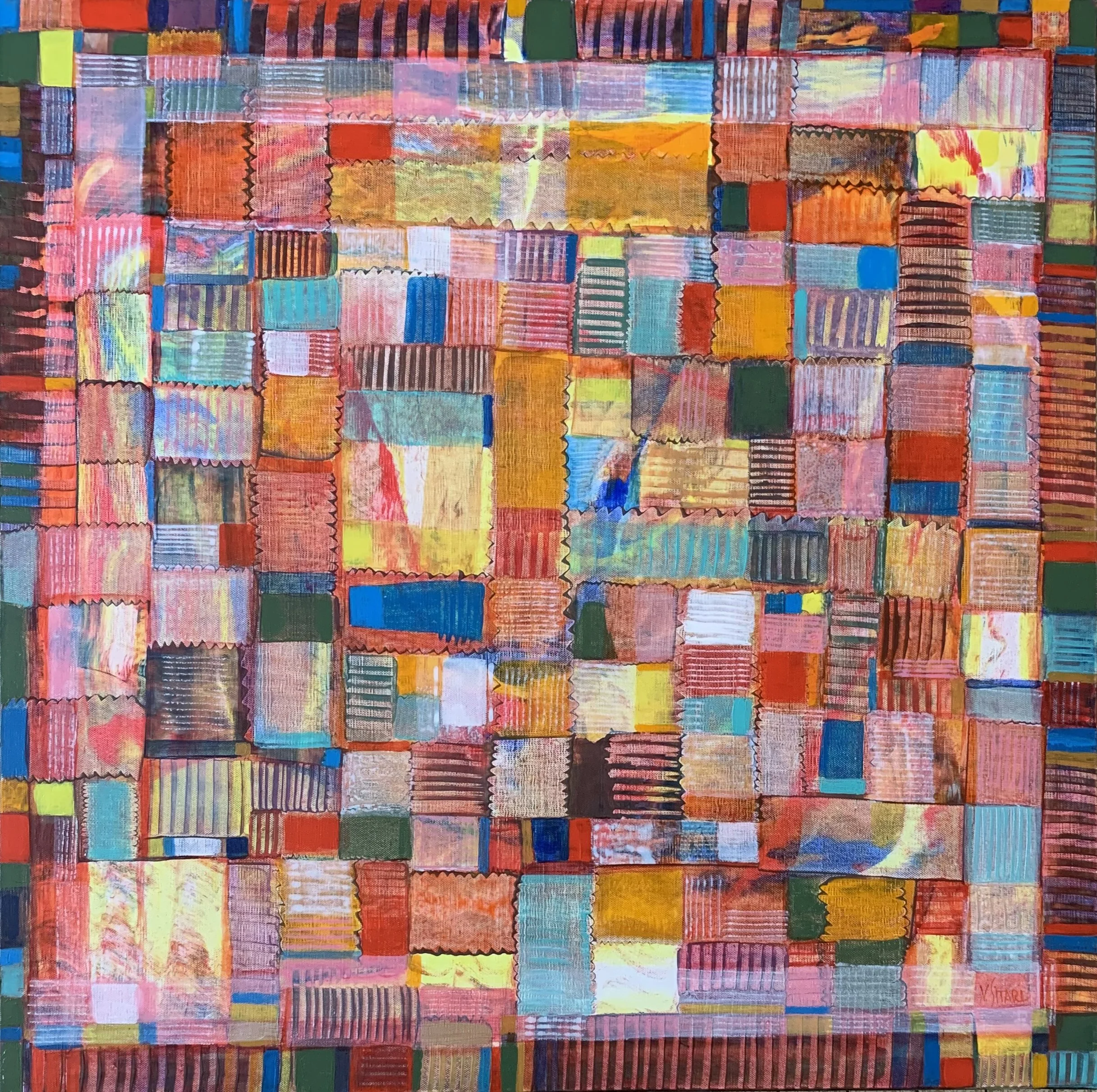 Ziua de Craciun, acrylic canvas, 80 x 80, 2025