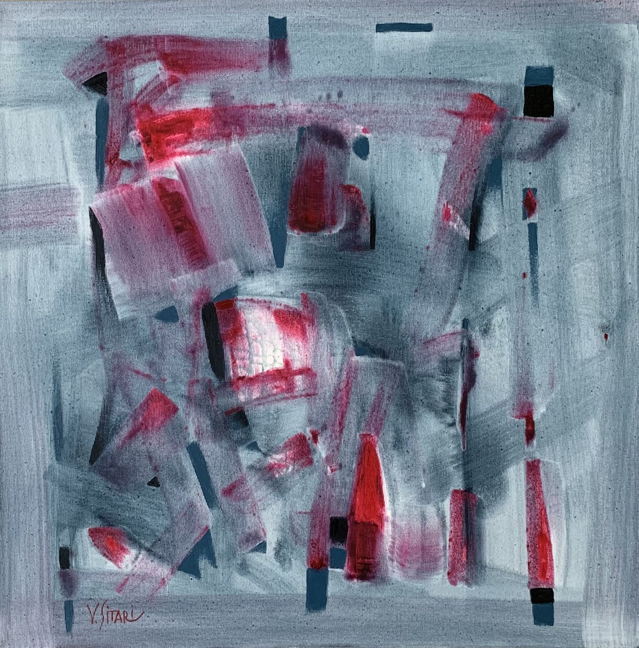 Curiozitati- I, oil canvas, 60 x 60, 2024