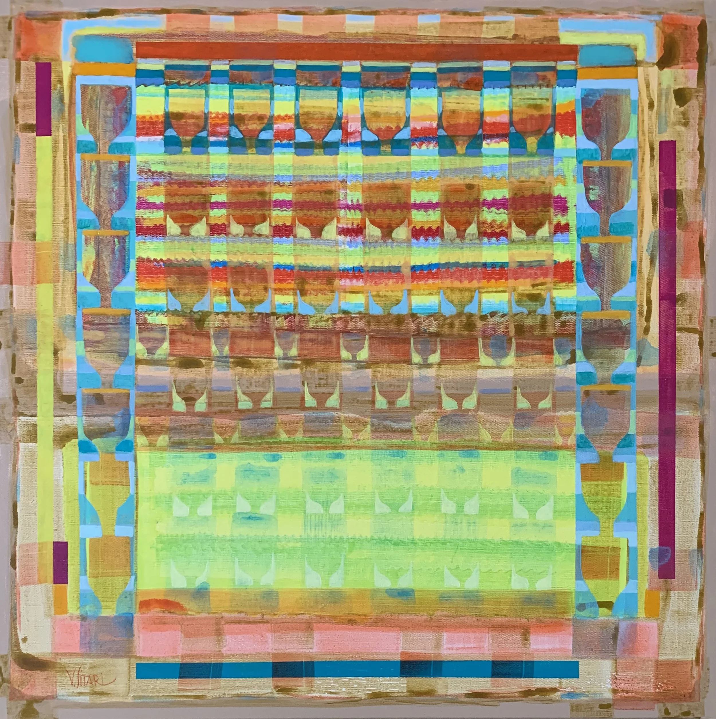 Curcubeul, acrylic canvas,80 x 80, 2025