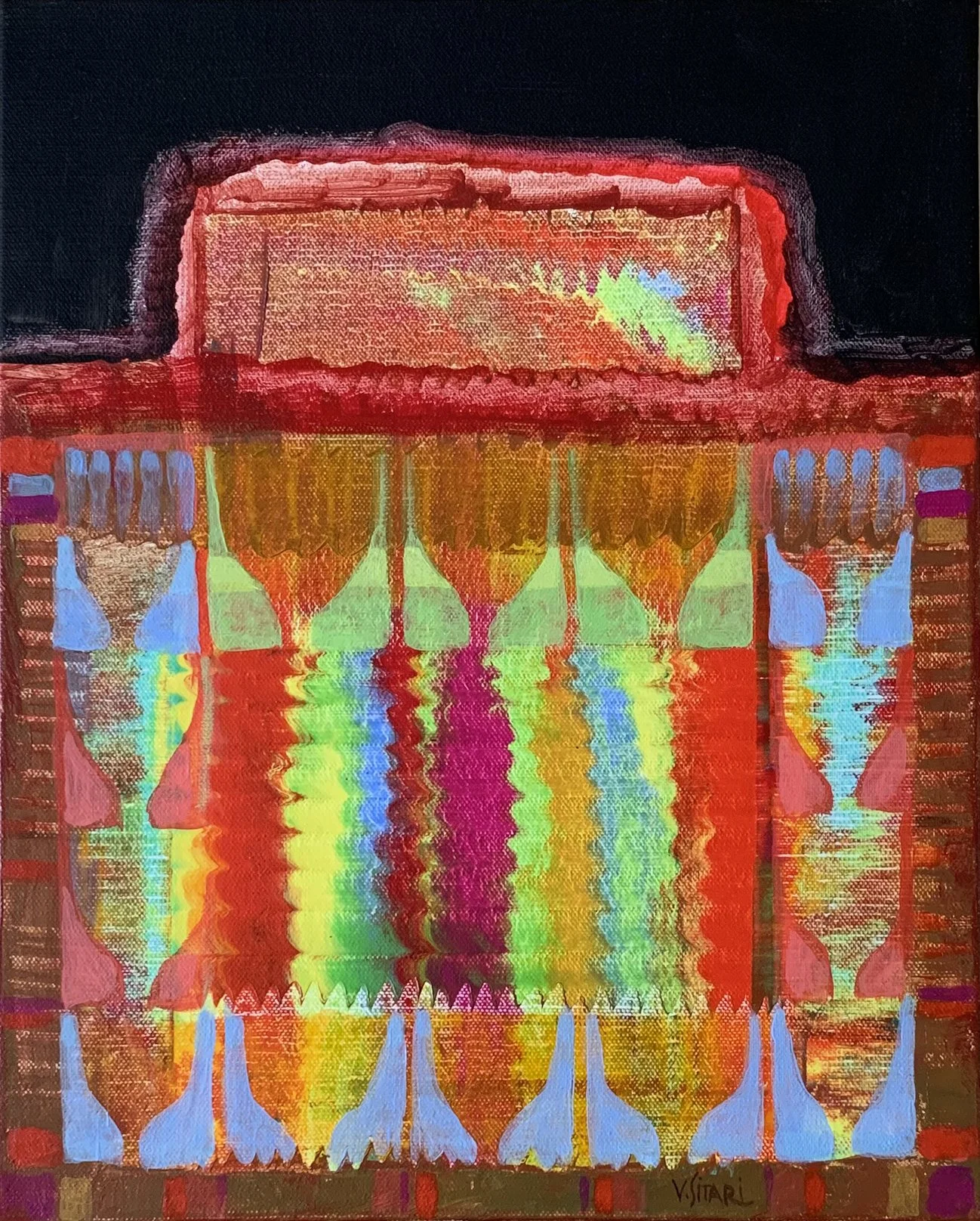 Livada de ciresi, acrylic canvas, 41 x 33,2025
