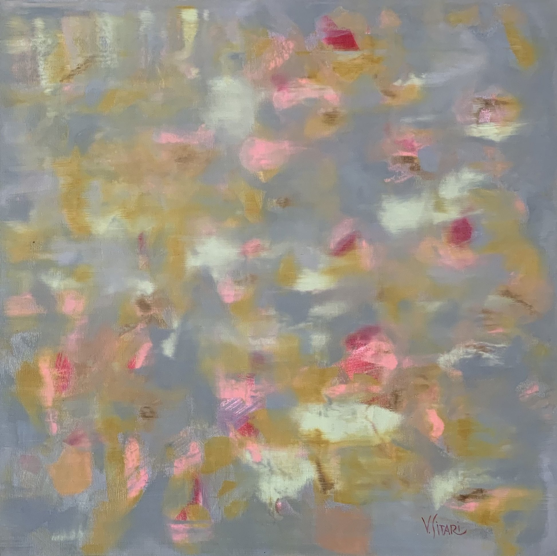Lumi paralele- I, oil canvas, 60 x 60, 2023
