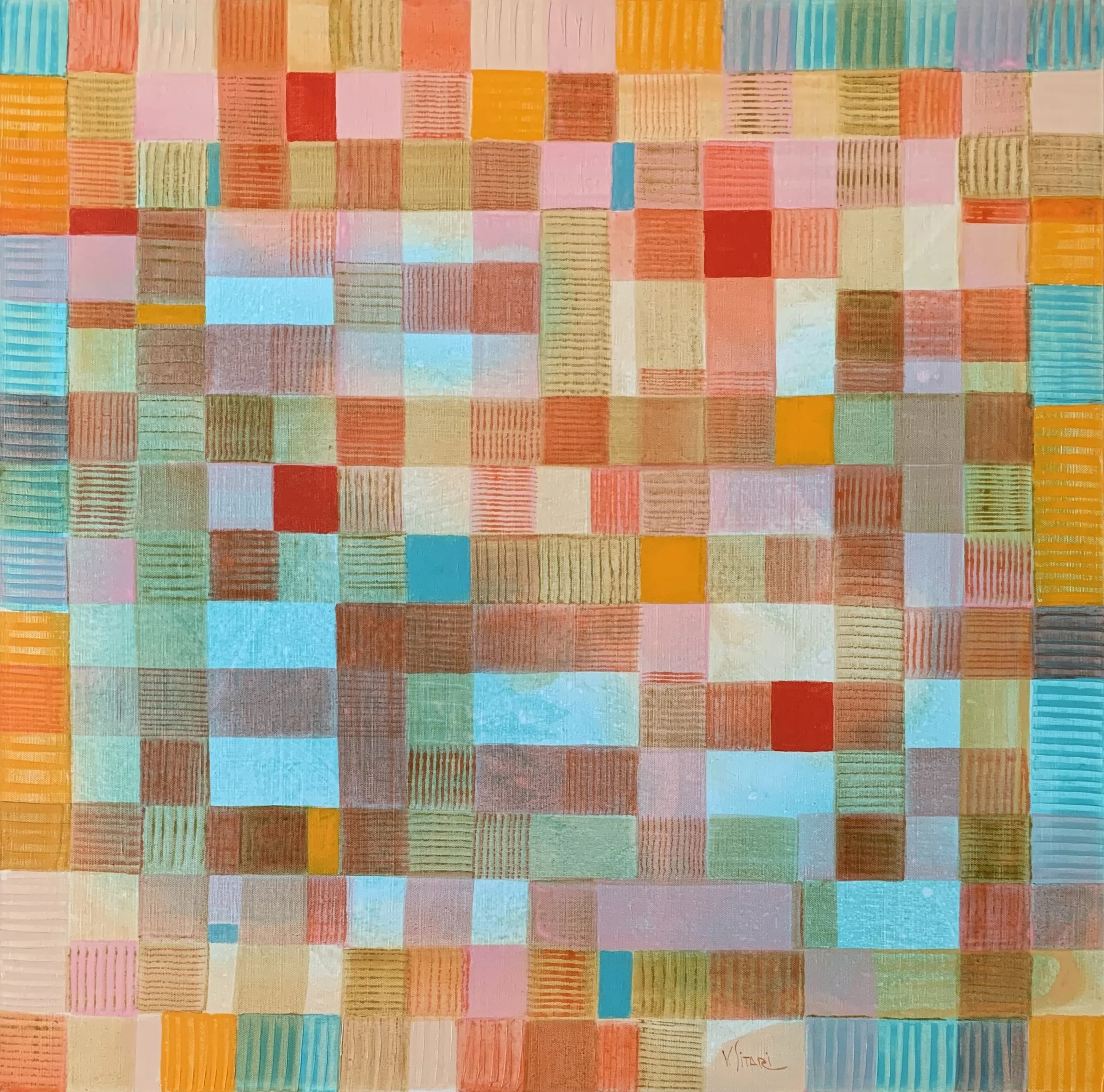 Lumea viselor de iarna, acrylic canvas, 80 x 80, 2025