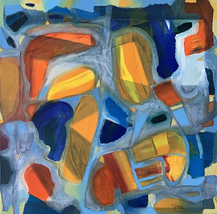 Curiozitati- III, oil canvas, 60 x 60, 2024