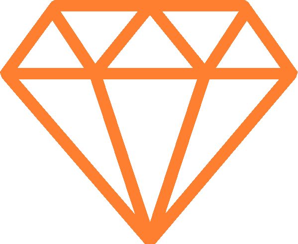 Orange diamond icon