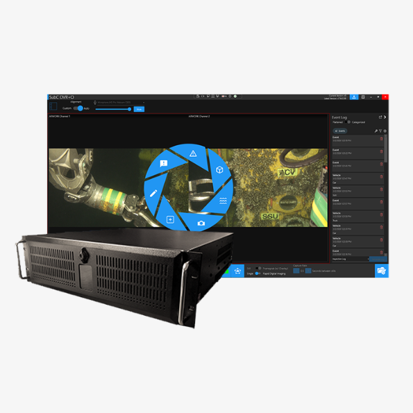 SubC Imaging's DVR+ and Software on a screen
