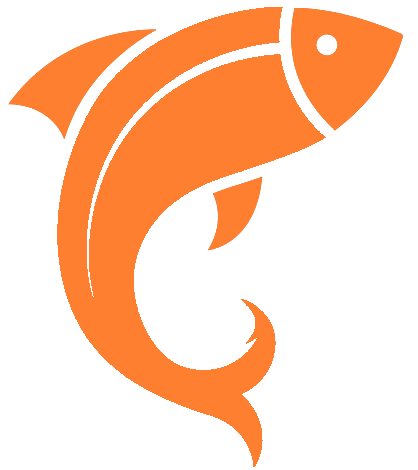 Orange fish icon