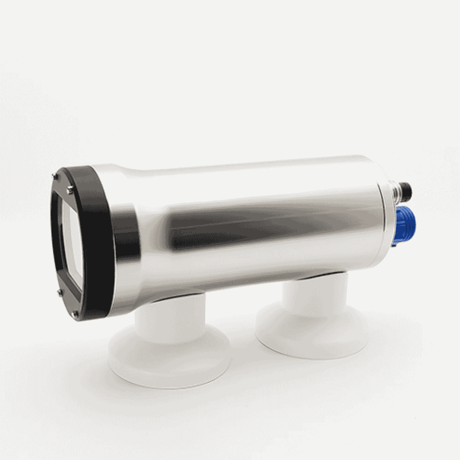 Side of Subsea Rayfin Mk2 Benthic 6000m camera on risers