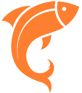 Orange fish icon