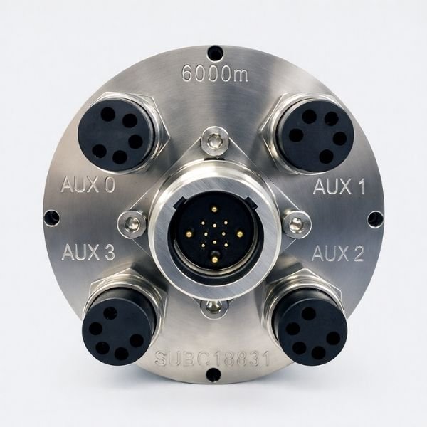 Subsea camera endcap auxiliary