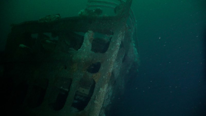 Above: The remains of the SS Justicia lie near the northernmost point of the island of Ireland, the Malin Head, at a depth of 68 m.
