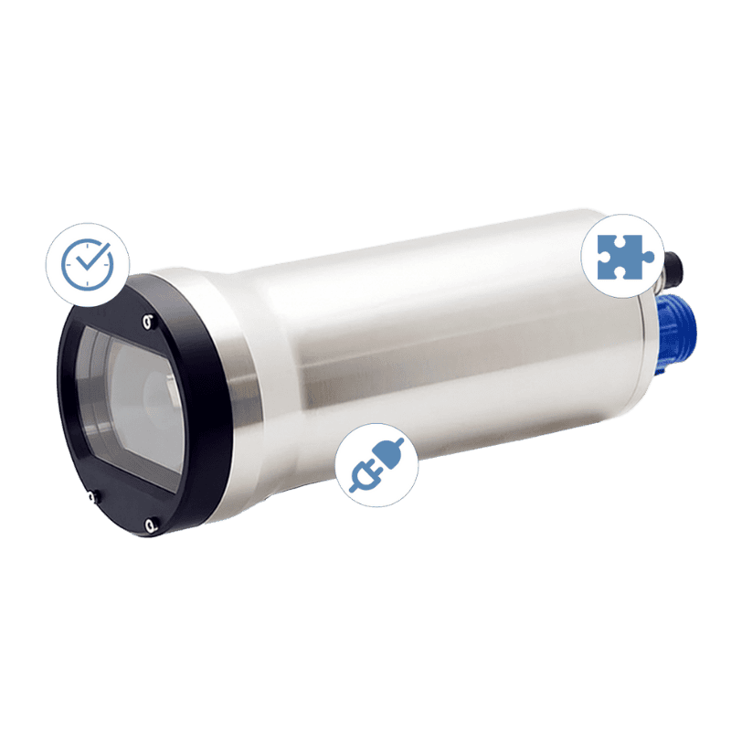 subsea camera with key feature icons