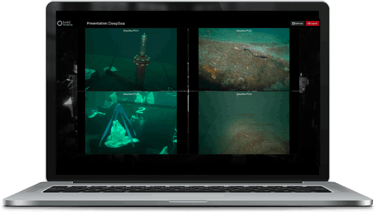 subsea remote operations software on laptop