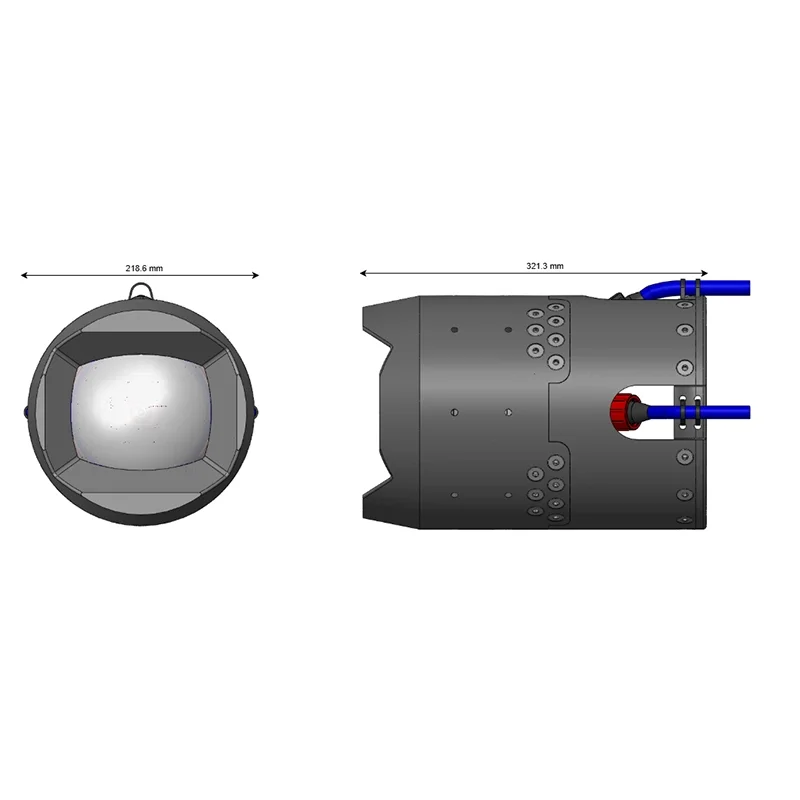a diagram showing measurements of the rayfin trench
