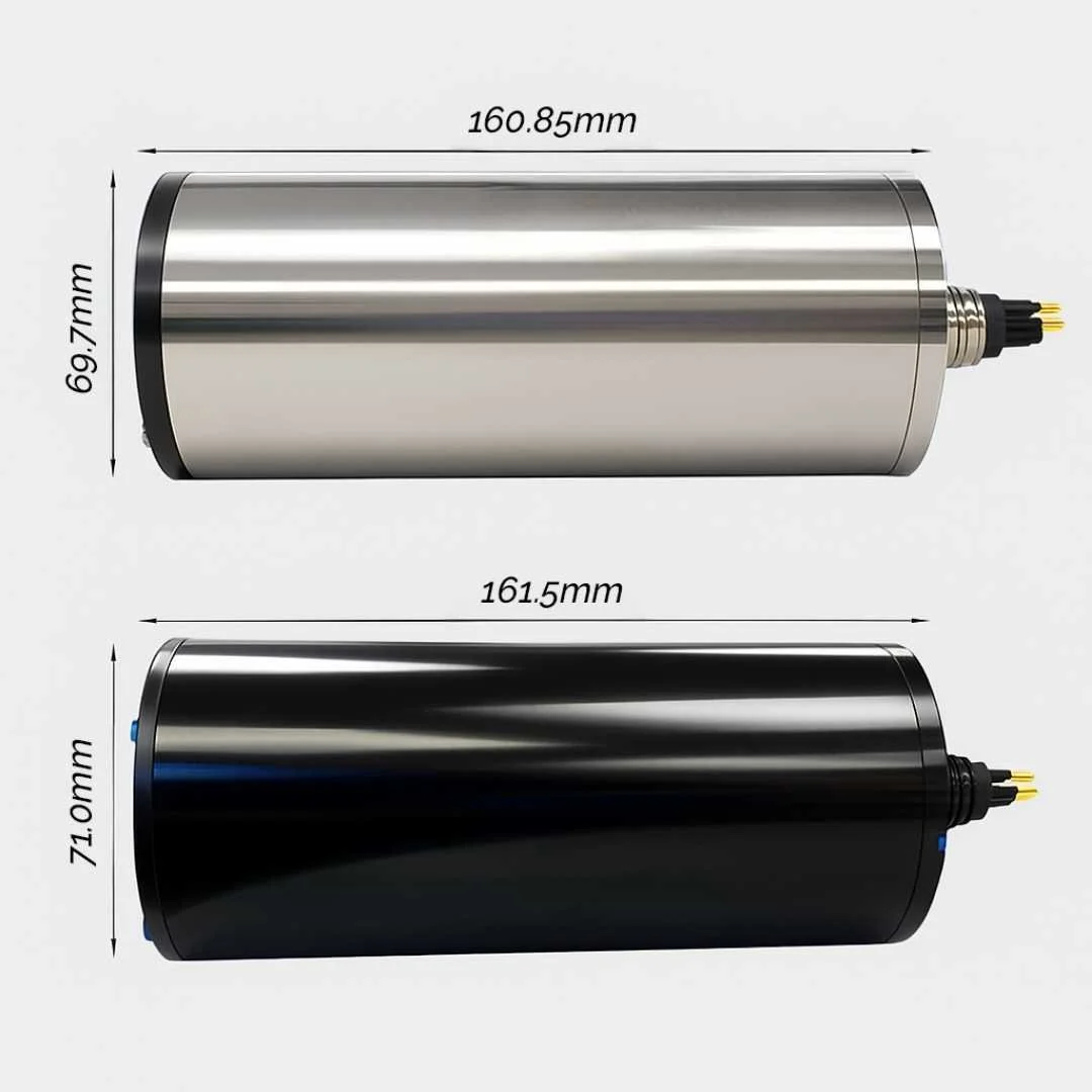 Side view with measurements of SubC Aquorea Mk3 LED White Laser