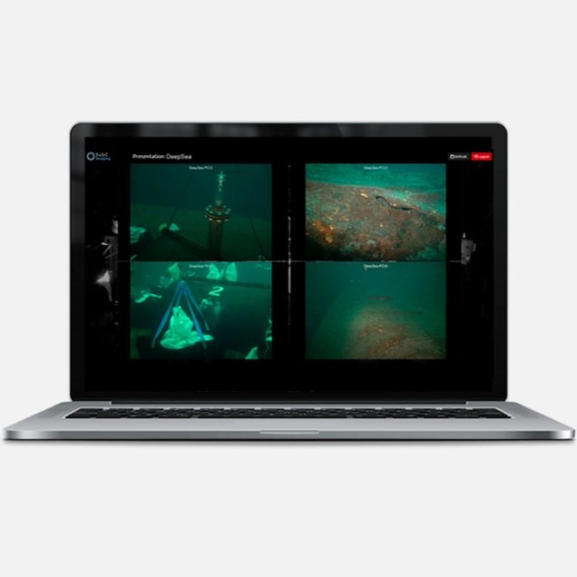 subsea real-time streaming software on laptop