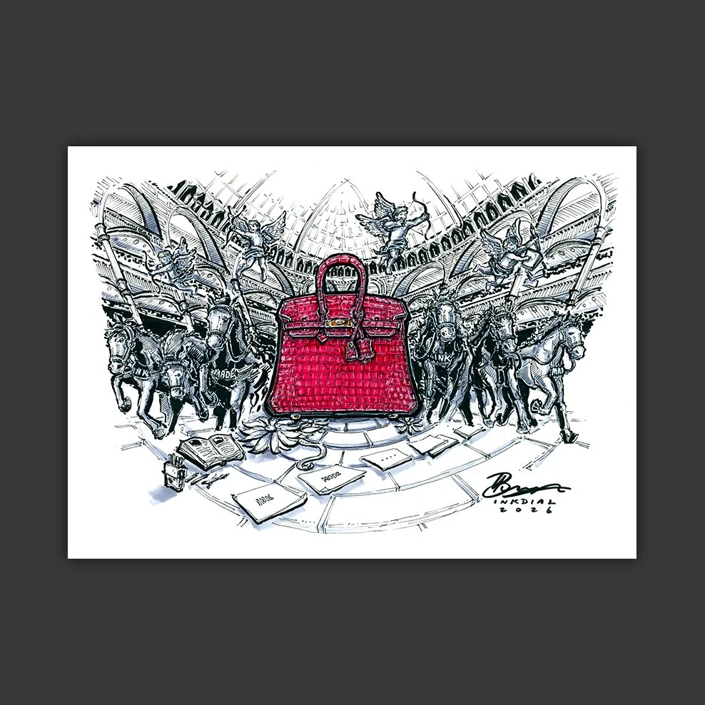"The Red Birkin" - Art Print
