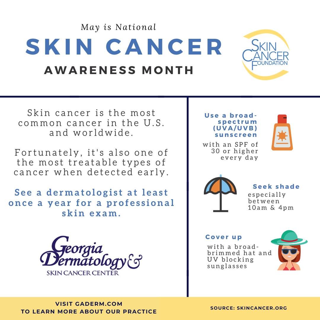 Skin cancer is the most common cancer in the United States and worldwide. There&rsquo;s more than meets the eye when it comes to skin cancer, so make sure you know all the facts and practice sun safety every single day!

#GeorgiaDermatology #CheckYou