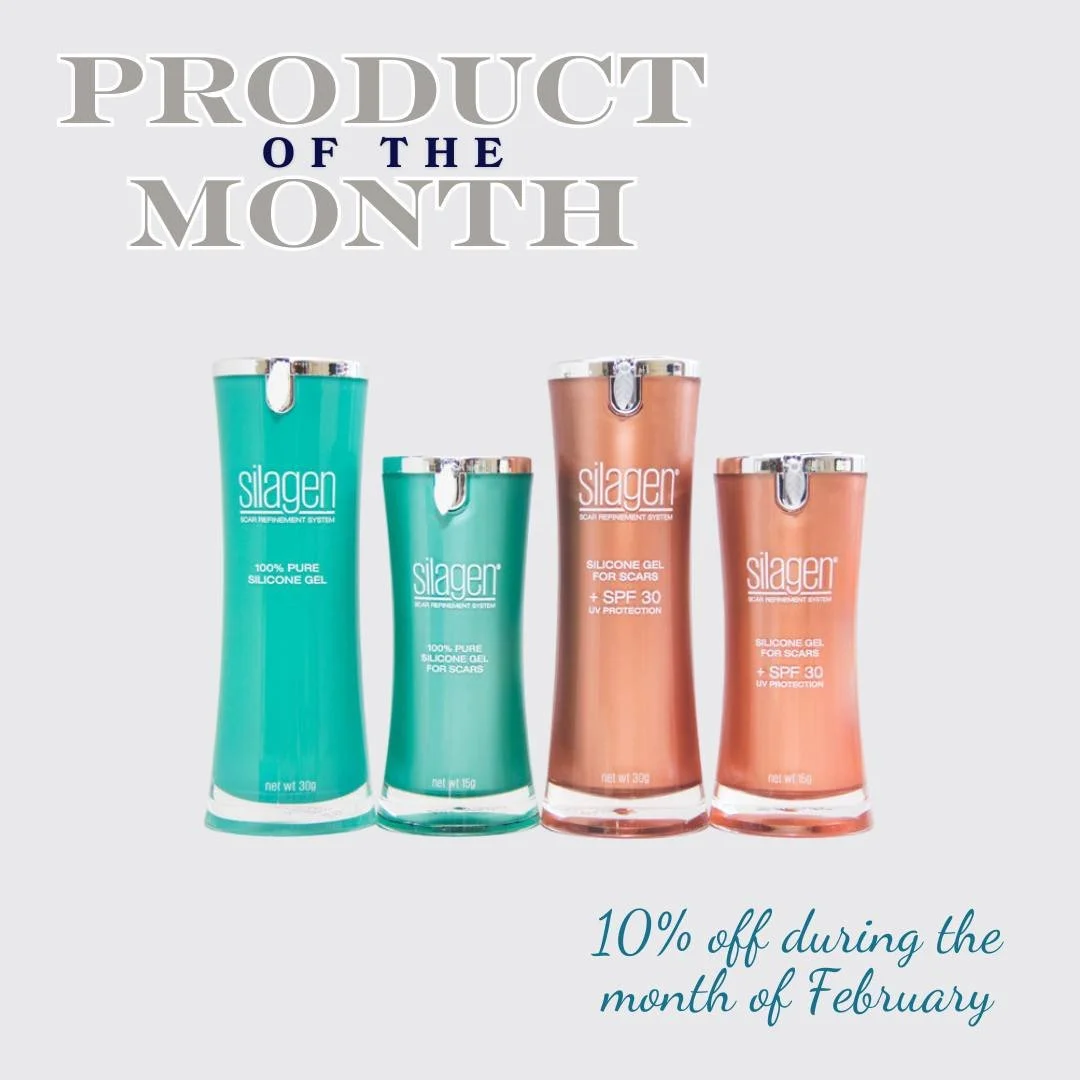 Say goodbye to scars with our featured product of the month:
Silagen Silicone Gel ✨

Silagen is the first and only comprehensive physician exclusive line of medical grade silicone scar therapies. Silagen works great for:

- Post op &amp; Post laser s