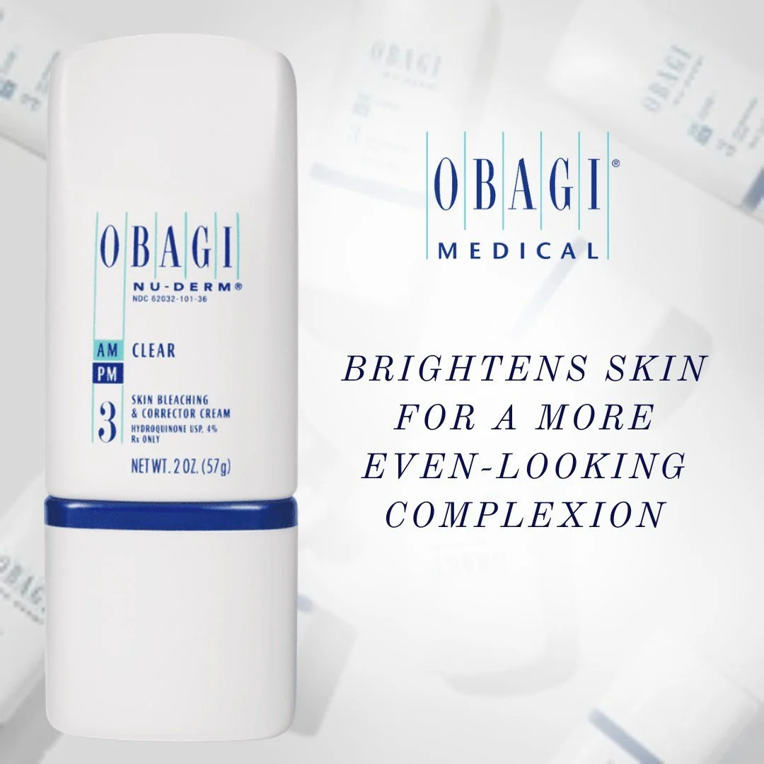 Say hello to clearer, brighter skin 💙
Ready to even out your complexion? Let&rsquo;s talk about Obagi Nu-Derm Clear at your next visit!