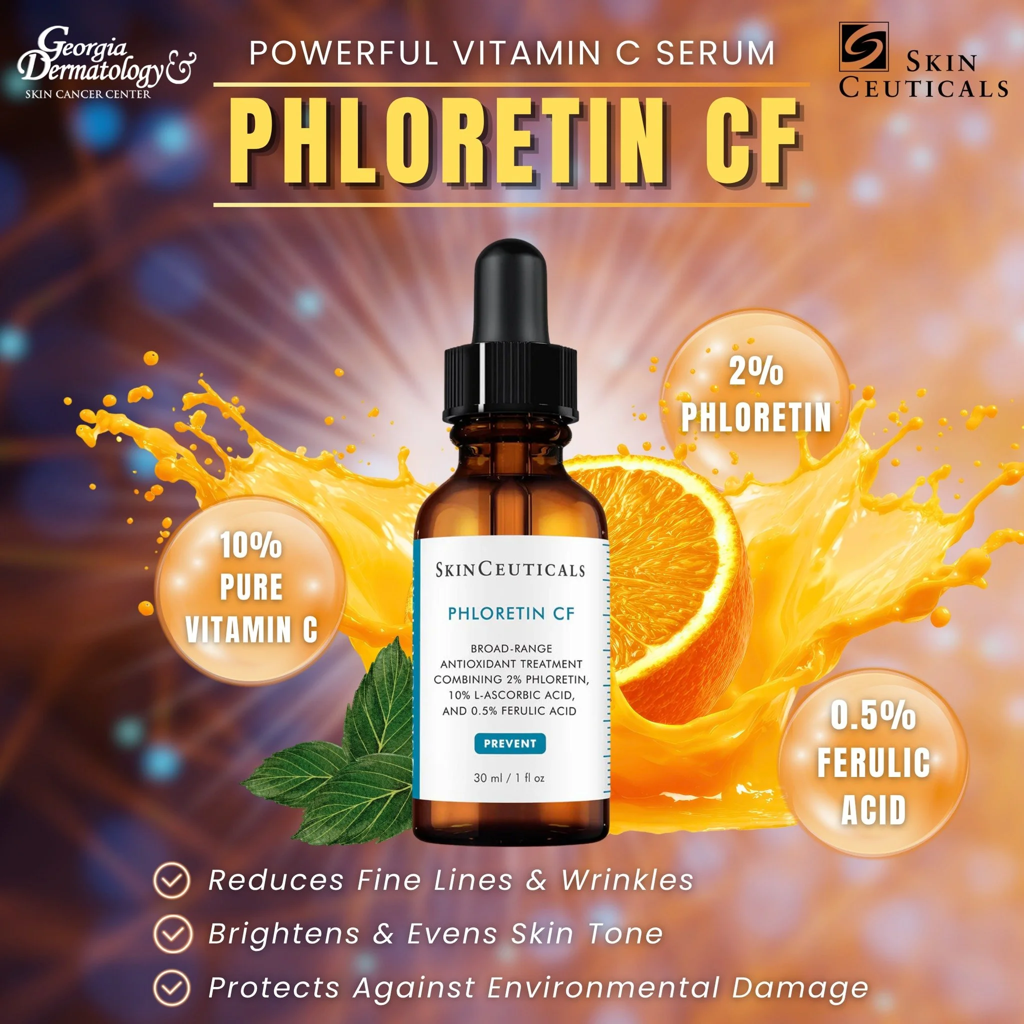 Not all Vitamin C serums are created equal 😎

Phloretin CF by SkinCeuticals delivers advanced antioxidant protection while improving tone, texture, and overall skin clarity.

Stop by and let us help you upgrade your skincare!

#VITAMINCDAY #GeorgiaD
