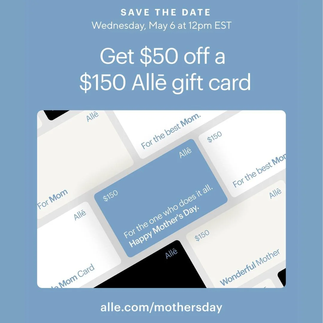 Save $50 on a $150 Allē Cosmetic gift card&mdash;just in time for Mother&rsquo;s Day! This exclusive offer is ONE DAY ONLY: 5.6.26 at 12 pm EST. Don&rsquo;t miss out.

Visit alle.ly/41uZXQl to join Allē and make Mom&rsquo;s day!

#cosmeticdermatology