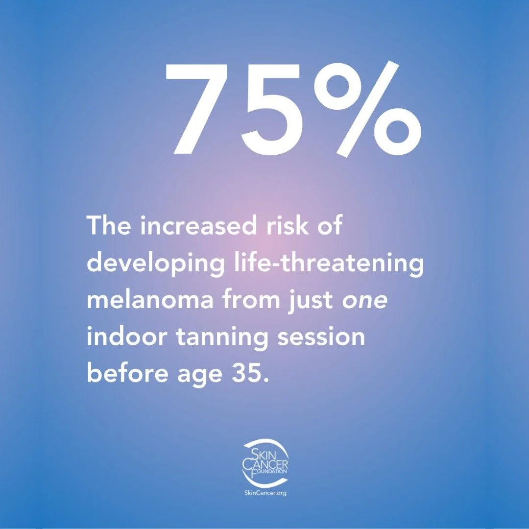 There&rsquo;s no such thing as a &ldquo;safe tan&rdquo; when it comes to tanning beds. Protect your skin now to lower your risk later:
&bull; Wear SPF daily
&bull; Avoid tanning beds
&bull; Schedule regular skin checks
&bull; Watch for changing spots