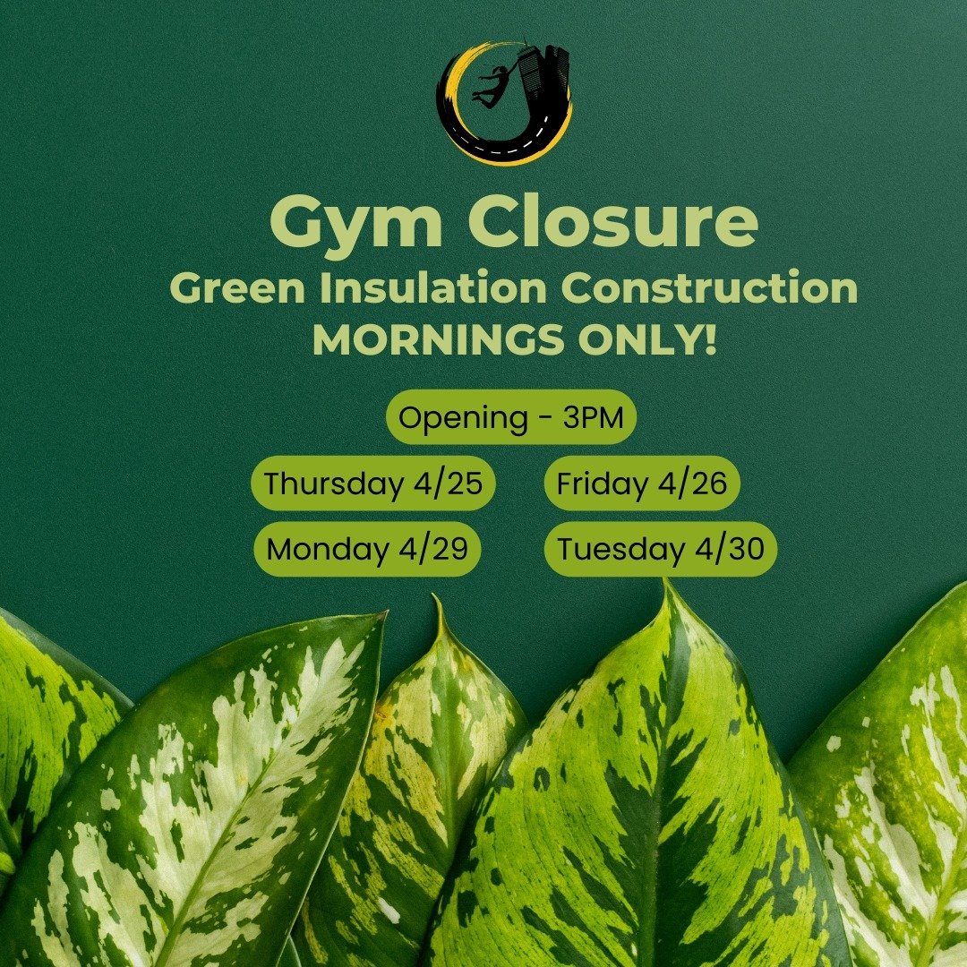 Sorry for the last minute notice, but we just found out too! The gym is going to be undergoing a Green friendly project starting TOMORROW! 

The project will be short but will require some daily interruptions for our regular morning warriors. The gym
