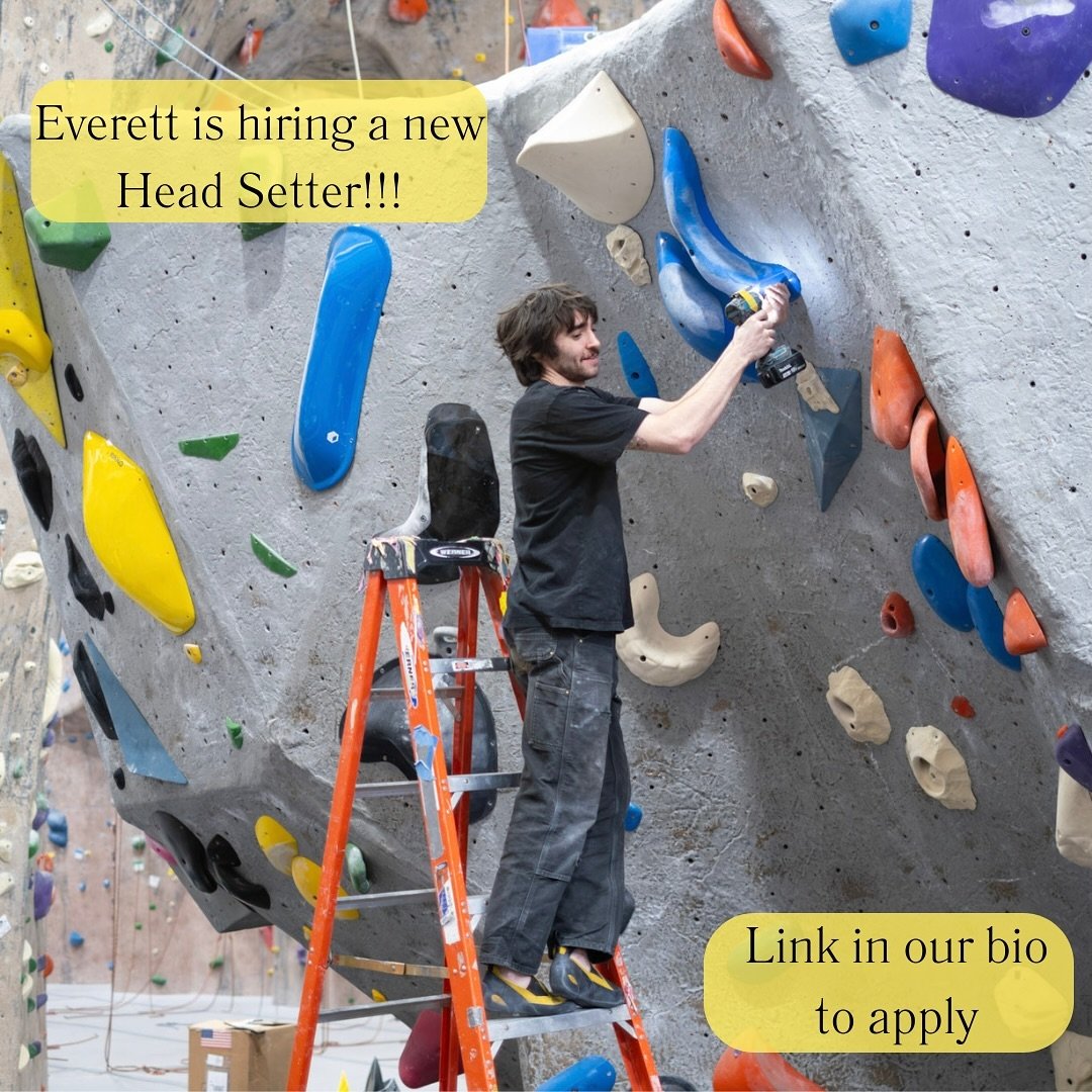 We are looking an experienced setter to become the new Head Routesetter for our Everett location!! If you feel like you&rsquo;d be a good candidate, click the link in our bio!! 

You can also email your resume to Jonathan@metrorock.com with the subje
