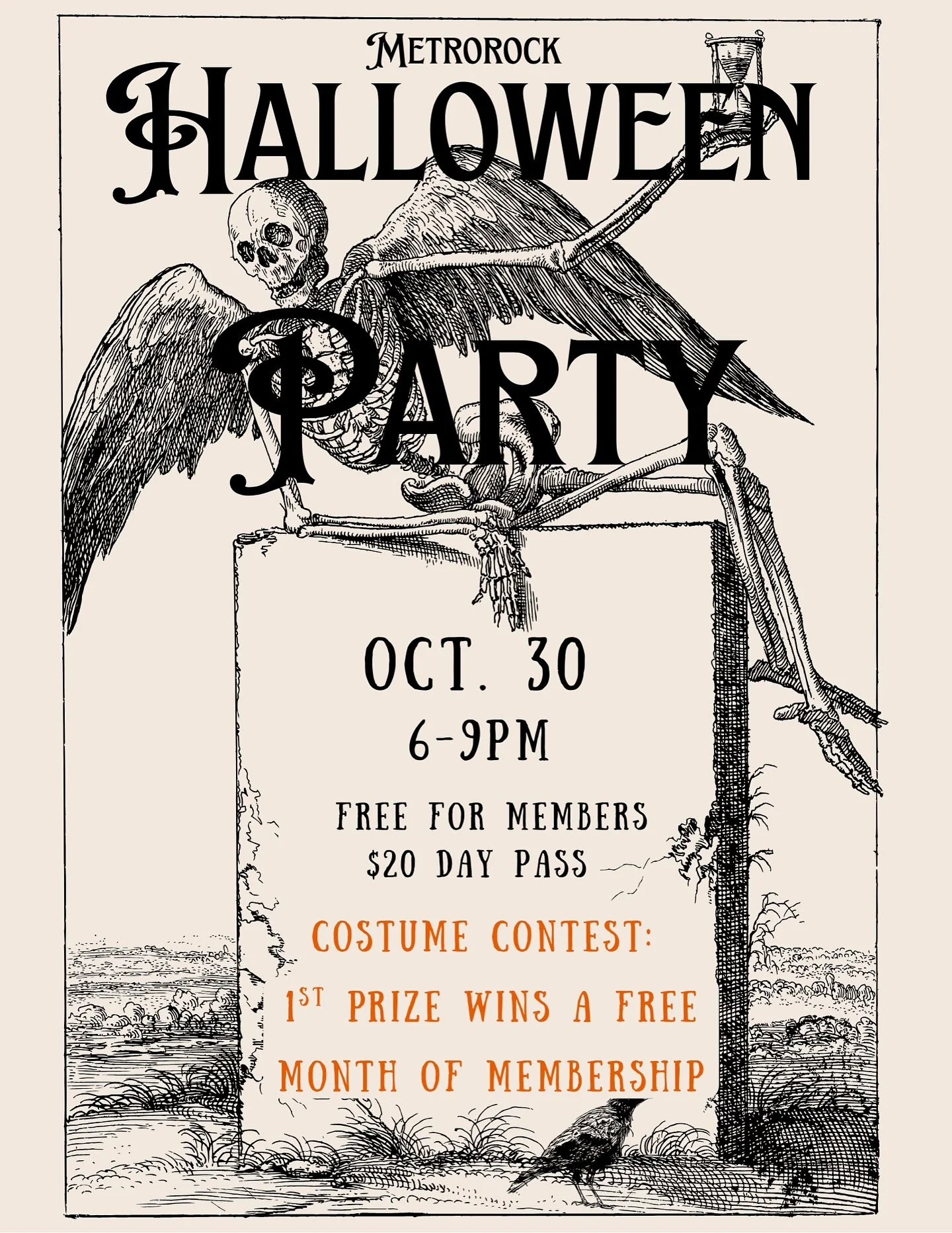 Get your costumes ready for the MetroRock Halloween Party👻Best costume wins a free month of membership! Free for members, $20 discounted day pass! Spooky games, snacks, and more&hellip;🦇🧟