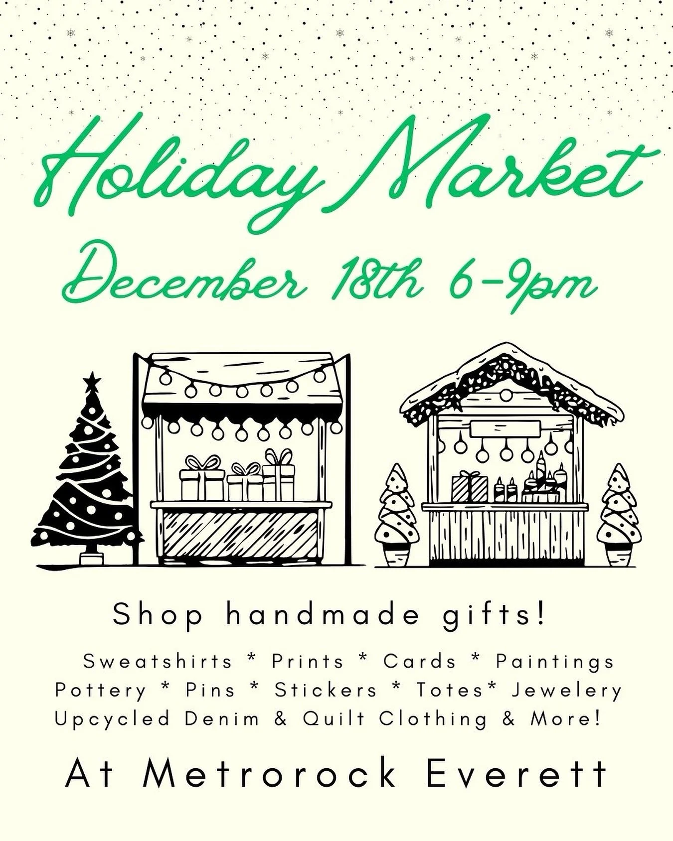 The Metro Holiday Market is right around the corner! Join us next Thursday Dec 18 6-9pm for some local goodies.
